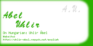 abel uhlir business card
